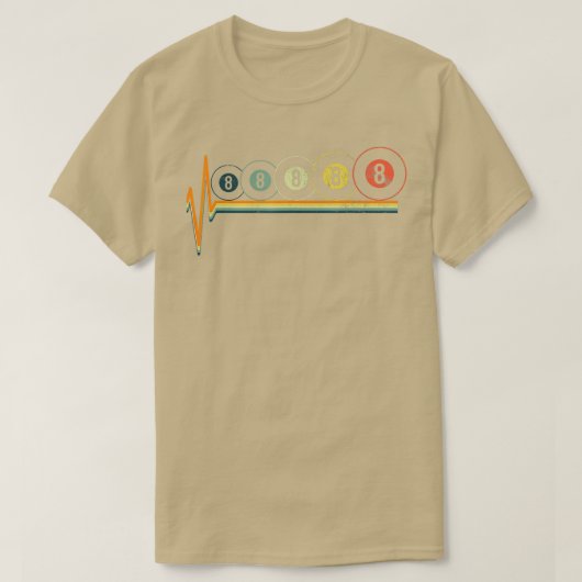 Billiards Eight Vintage Retro  T-Shirt (Design vorne)