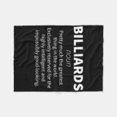 Billiards Funny Definition Pool Snooker Player Gif Fleecedecke (Vorderseite (Horizontal))