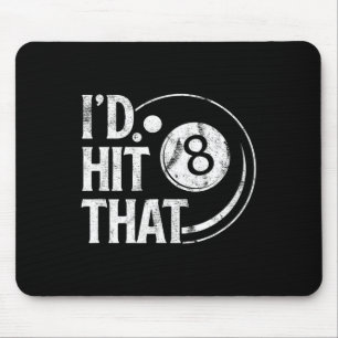 Billiards Funny Id hat das 88 Ball Pool-Spiel getr Mousepad