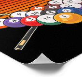 Billiards Funny Id trifft, dass Pool Player Retro Poster (Ecke)