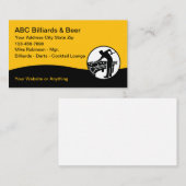 Billiards Hall And Lounge Business Cards Visitenkarte (Vorne/Hinten)