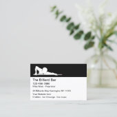 Billiards Hall Modern Cocktail Lounge Visitenkarte (Stehend Vorderseite)