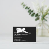 Billiards Instructor Lessons Simple Business Cards Visitenkarte (Stehend Vorderseite)