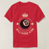 Billiards King 8 Ball Retro Snooker T-Shirt (Design vorne)