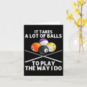 Billiards Kunst für Männer Jungs Billiard Lover Po Karte (Gelbe Blume)