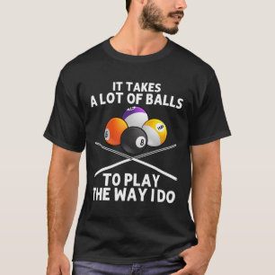 Billiards Kunst für Männer Jungs Billiard Lover Po T-Shirt