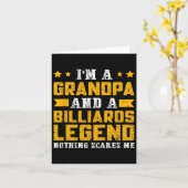 Billiards Legende Opa Karte (Gelbe Blume)