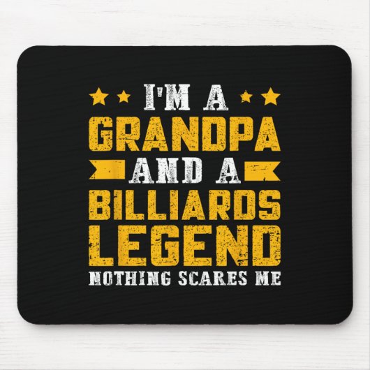 Billiards Legende Opa Mousepad (Vorne)