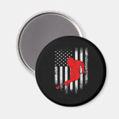 Billiards Lover | American Flag Billiards Gift Magnet (Vorderseite/Rückseite)