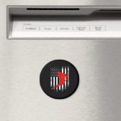 Billiards Lover | American Flag Billiards Gift Magnet (In Situ (Geschirrspüler))