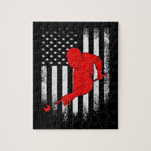 Billiards Lover | American Flag Billiards Gift Puzzle (Vertikal)