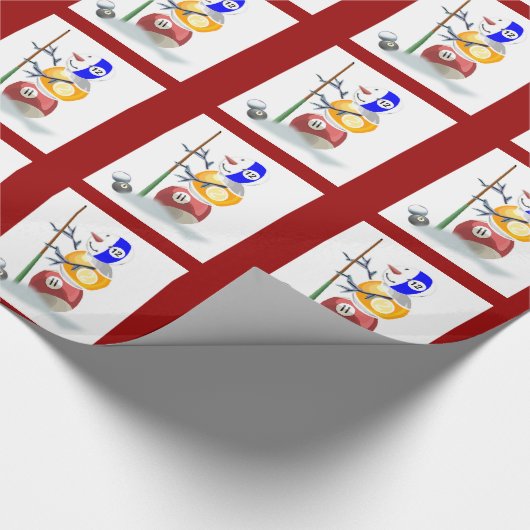 Billiards Lover Christmas Geschenkpapier (Ecke)
