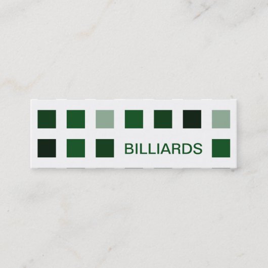 BILLIARDS (Mod-Quadrate) Mini Visitenkarte (Vorderseite)