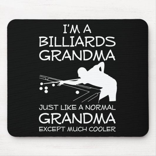 Billiards Oma Großmutter Cool - Im A Billards Mousepad (Vorne)