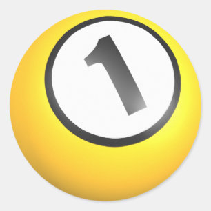 Billiards One Ball Runder Aufkleber