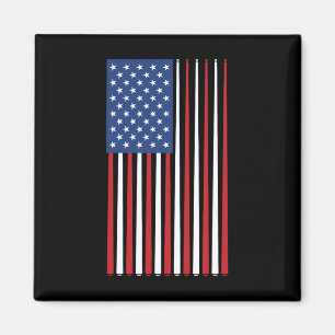 Billiards Player American Flag Pool Sticks Cue Magnet