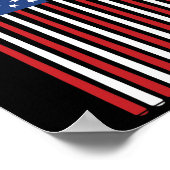 Billiards Player American Flag Pool Sticks Cue Poster (Ecke)