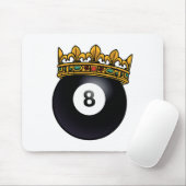 Billiards Player King Crown Pool Table Snooker Pyr Mousepad (Mit Mouse)