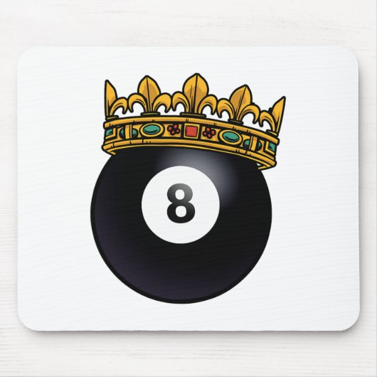 Billiards Player King Crown Pool Table Snooker Pyr Mousepad (Vorne)
