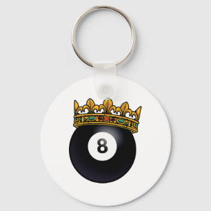 Billiards Player King Crown Pool Table Snooker Pyr Schlüsselanhänger