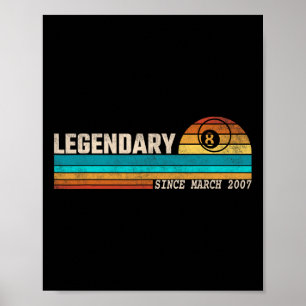 Billiards Player Legend Seit März 2007 Geburtstag Poster