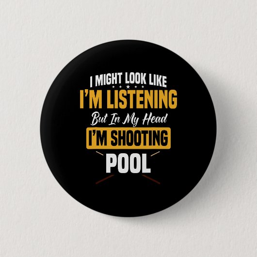 Billiards Player Pool Table Snooker Pyramide Billi Button (Vorderseite)