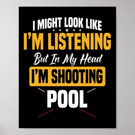 Billiards Player Pool Table Snooker Pyramide Billi Poster (Vorne)