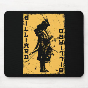 Billiards Player Samurai Japan Warrior Snooker Poo Mousepad