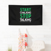Billiards Player | Stop Talking And Start Chalking Banner (Insitu)