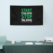 Billiards Player | Stop Talking And Start Chalking Banner (Messeveranstaltung)