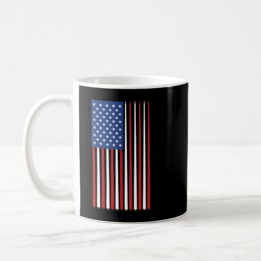 Billiards Player USA American Flag Pool Sticks Cue Kaffeetasse (Links)