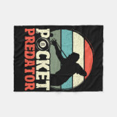 Billiards Pocket Predator 8 Ball Funny Men Retro P Fleecedecke (Vorderseite (Horizontal))