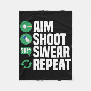Billiards Pool Aim Shoot Swear Funny Funny Fleecedecke