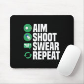 Billiards Pool Aim Shoot Swear Funny Funny Mousepad (Mit Mouse)