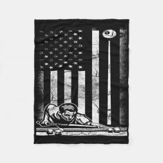 Billiards Pool American US Flag 4. Juli Fleecedecke
