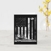 Billiards Pool American US Flag 4. Juli Karte (Gelbe Blume)