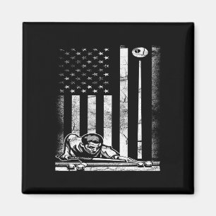 Billiards Pool American US Flag 4. Juli Magnet