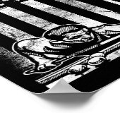 Billiards Pool American US Flag 4. Juli Poster (Ecke)
