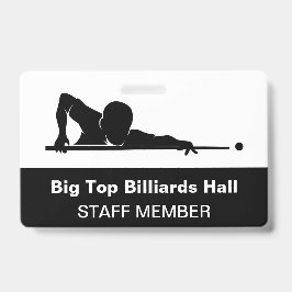 Billiards Pool Hall And Event Staff Member Budget Ausweis