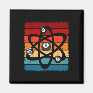 Billiards Pool Hall Sport Atom Science Vintag Reft Magnet