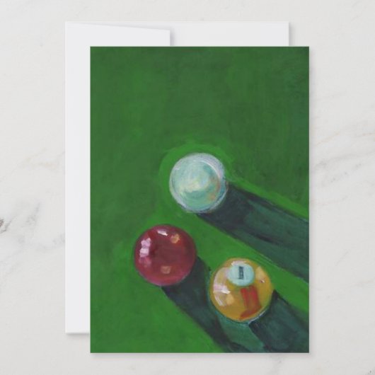 BILLIARDS ~ POOL PARTY EINLADUNG ~EZ ZUR KUSTOMIE (Vorderseite)