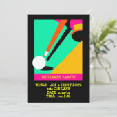 BILLIARDS ~ POOL PARTY EINLADUNG ~EZ ZUR KUSTOMIE (Stehend Vorderseite)