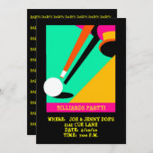 BILLIARDS ~ POOL PARTY EINLADUNG ~EZ ZUR KUSTOMIE (Vorne/Hinten)