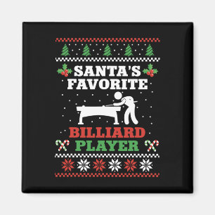Billiards Pool Player Ball Weihnachten Ugma Christ Magnet