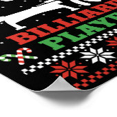 Billiards Pool Player Ball Weihnachten Ugma Christ Poster (Ecke)