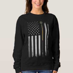 Billiards Pool Player Table US-amerikanische Flagg Sweatshirt