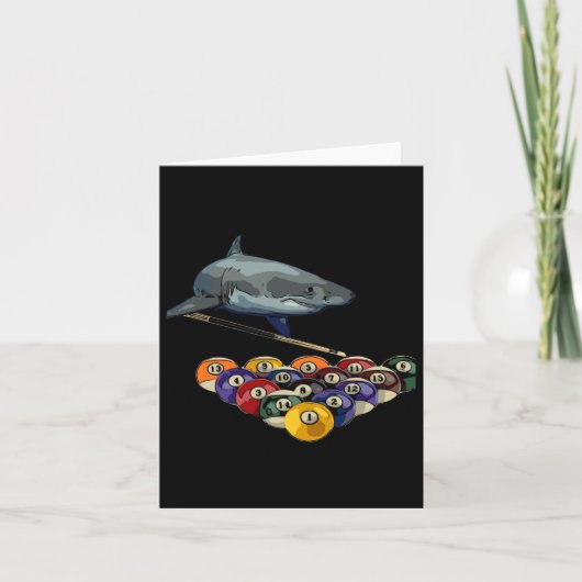Billiards Pool Shark Design Karte (Vorderseite)