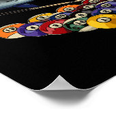 Billiards Pool Shark Design Poster (Ecke)