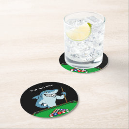 Billiards Pool Shark Guest Drink Coasters Runder Pappuntersetzer