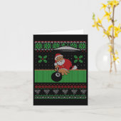 Billiards Pool Uggi Weihnachts-Sweater Stil Karte (Gelbe Blume)